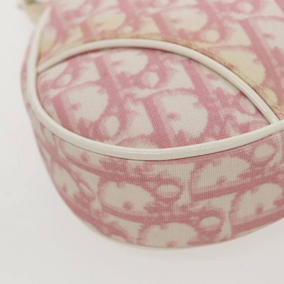 Christian Dior Saddle Pouch Trotter Canvas Pouch Pink Auth 95391 - Picture 15 of 16